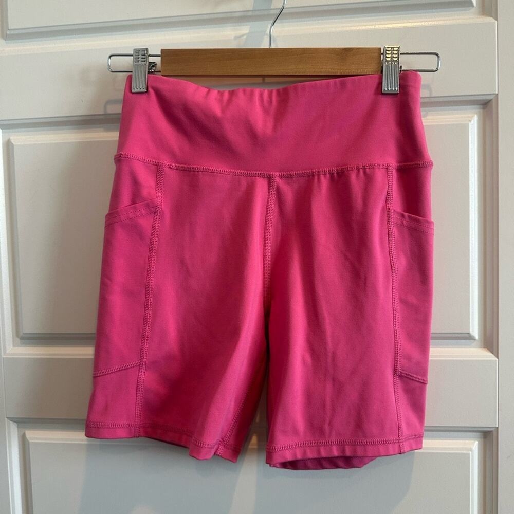 American Eagle Small Everything Pocket Bike Shorts Hot Pink Y2K Athletic Workout